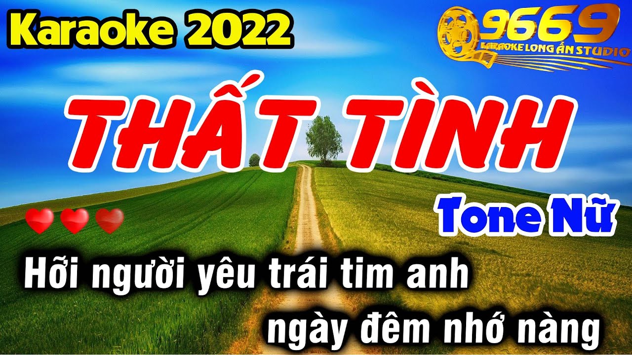 THẤT TÌNH Karaoke Tone Nữ Nhạc Hoa Lời Việt - Cha Cha Cha Nhạc Hoa Bass Lực Treble Sáng 2022