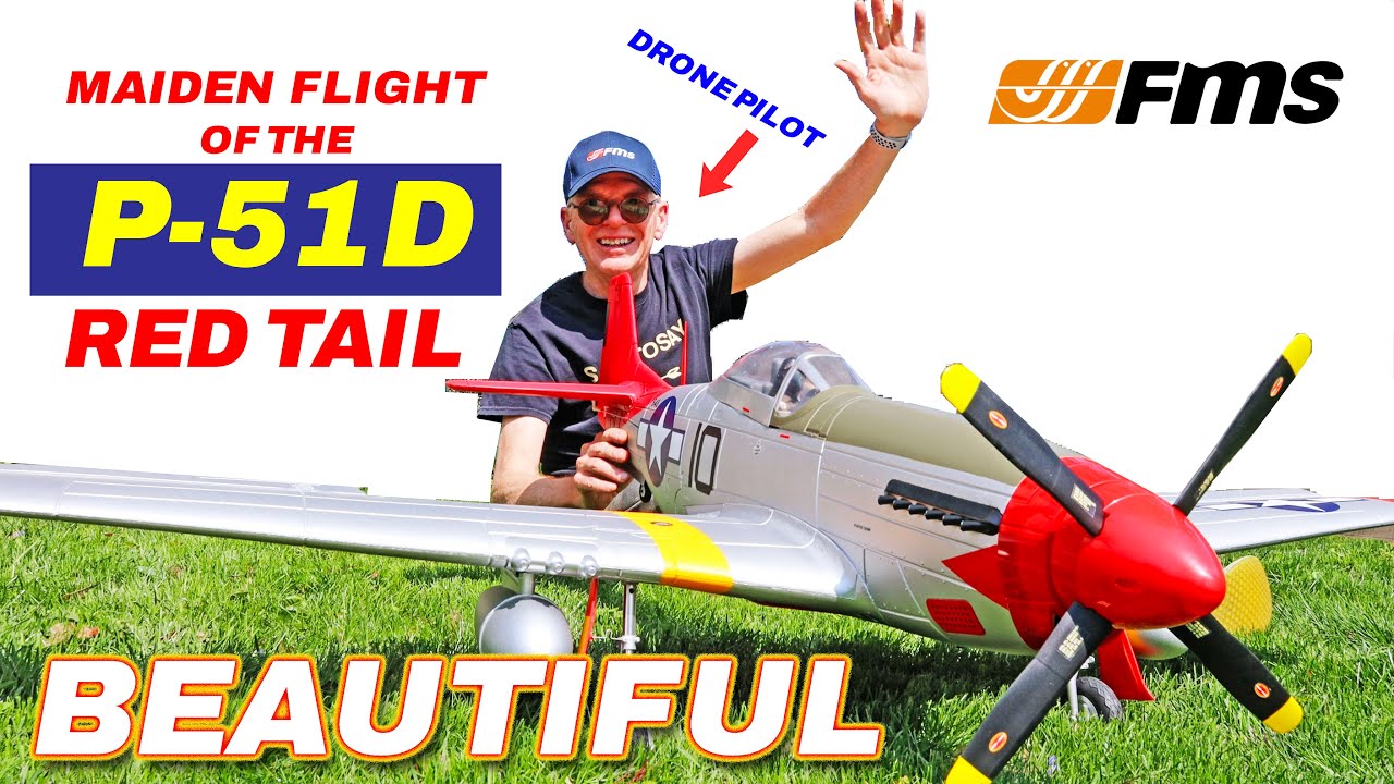 FMS P-51D Red Tail Mustang по-прежнему ЛУЧШИЙ! Первый полёт