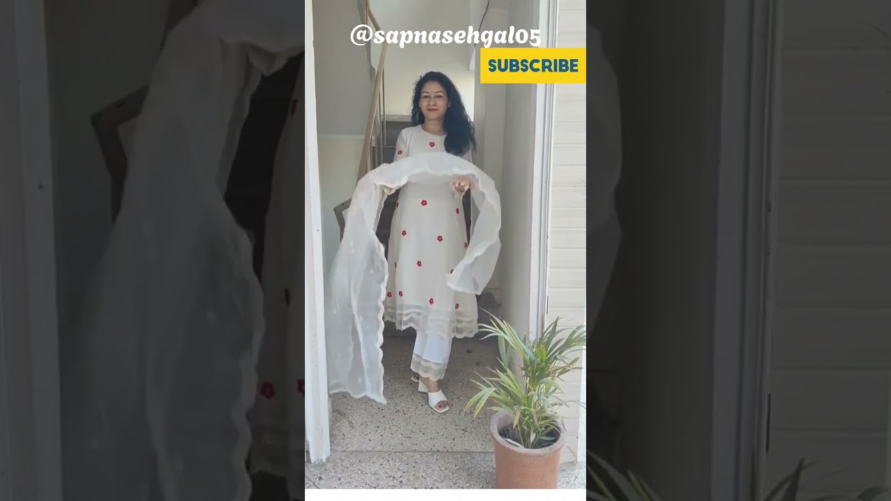 Meesho viral white suit set 😍