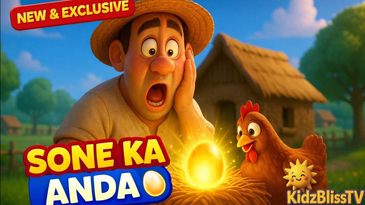 Sone Ka Anda Dene Wali Murgi 🐔🥚 | Hindi Moral Song for Kids | KidzBlissTV