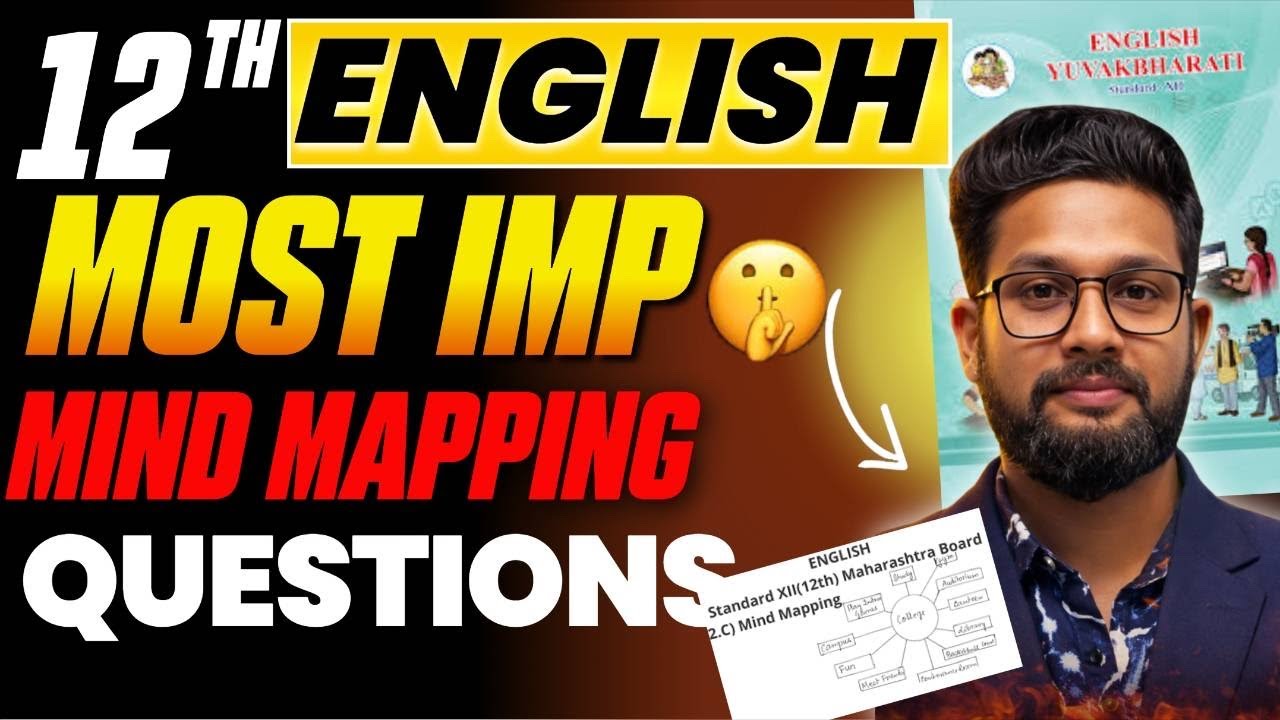 12TH ENGLISH MOST IMPORTANT MIND MAPPING QUESTIONS | 12TH BOARD EXAM 2026 | JR COLLEGE | 