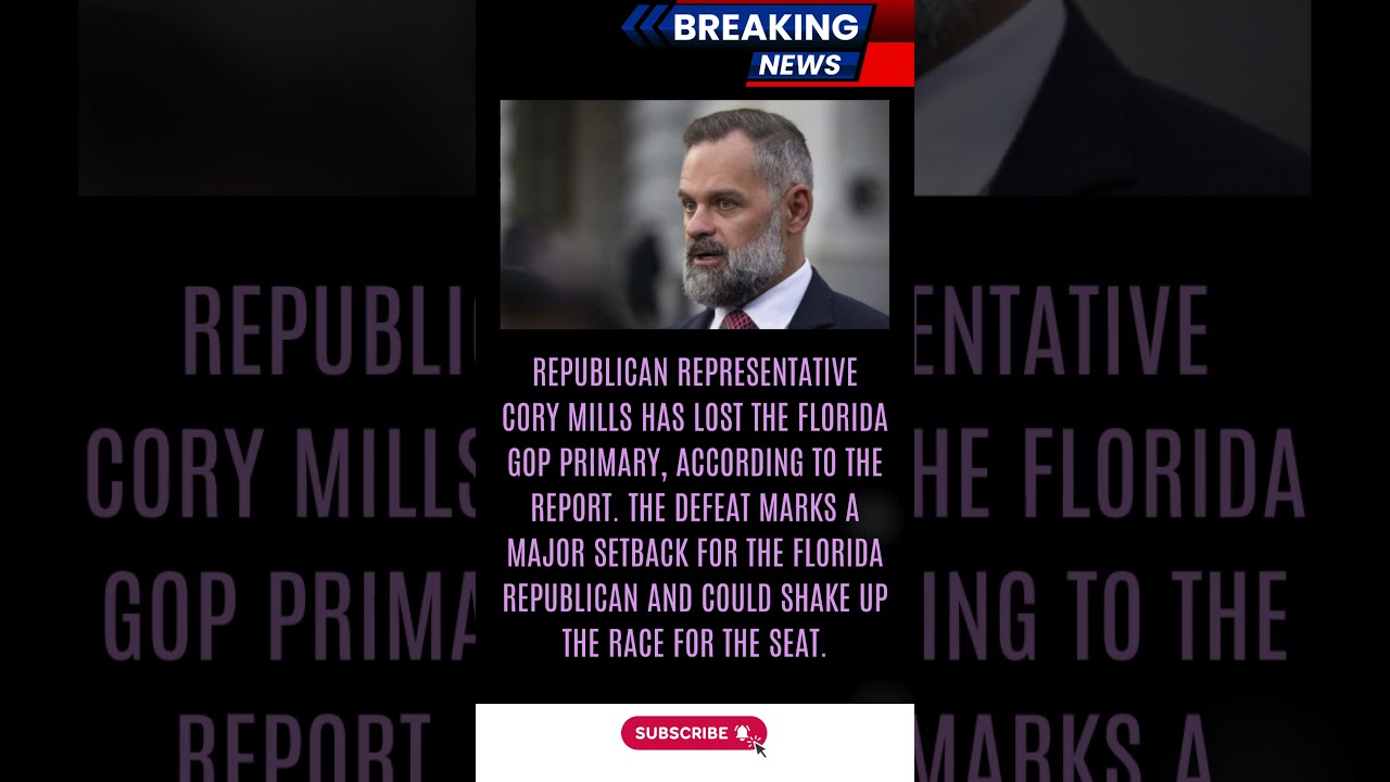 Cory Mills Loses Florida GOP Primary!