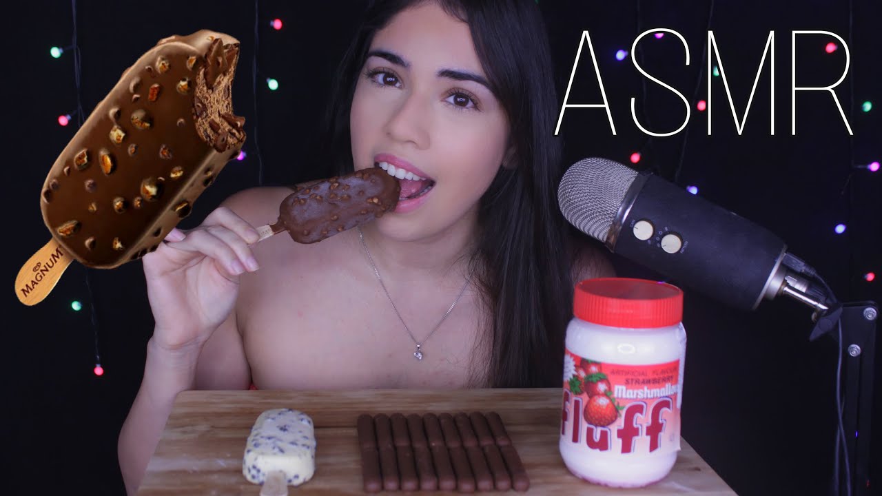ASMR COMENDO PICOLÉS e MARSHMALLOW - MUKBANG 💦 Sons crocantes
