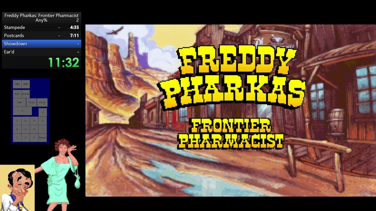 Freddy Pharkas: Frontier Pharmacist world record speedrun (13:58)