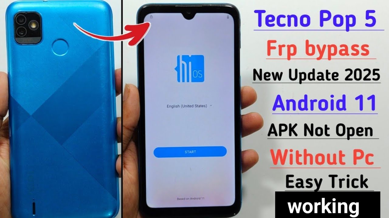 Tecno Pop 5 Frp Bypass ( Android 11 ) Tecno BD2P ✓ Google Account Remove Without PC New Update 2025