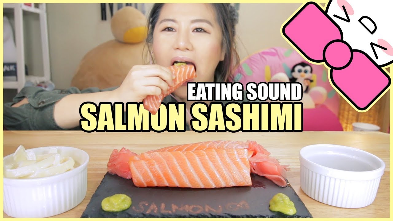SALMON SASHIMI | EATING SOUND | ASMR