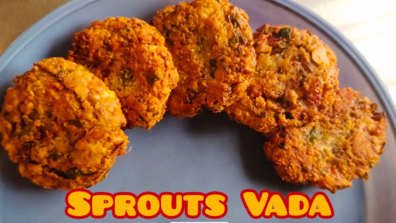 Sprouts Vada 💛🧡 Healthy, Quick and Easy- 10min Recepie| మొలకలు వడ కేవలం 10 నిమిషాల్లోనే