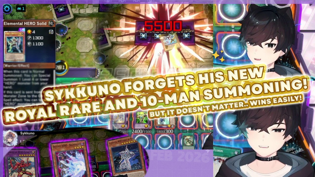 Sykkuno FORGETS his NEW ROYAL RARE and 10-MAN SUMMONING... DOESN'T MATTER, still WINS EASILY!