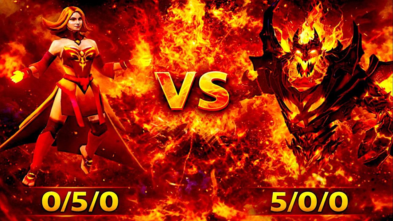 Shadow Fiend не оставил Лине шансов!
