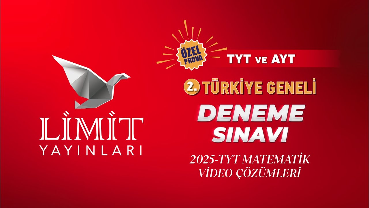 2025-Limit Yayınları TYT 2.TG Deneme Sınavı - Matematik Testi Video Çözümleri