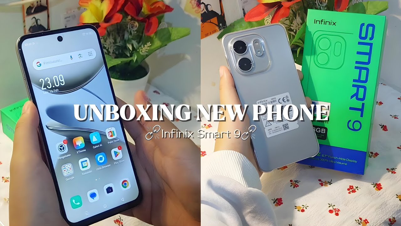 ✎ unboxing new phone (Infinix Smart 9 Titanium 128GB)⛓️&zwj;💥🧃