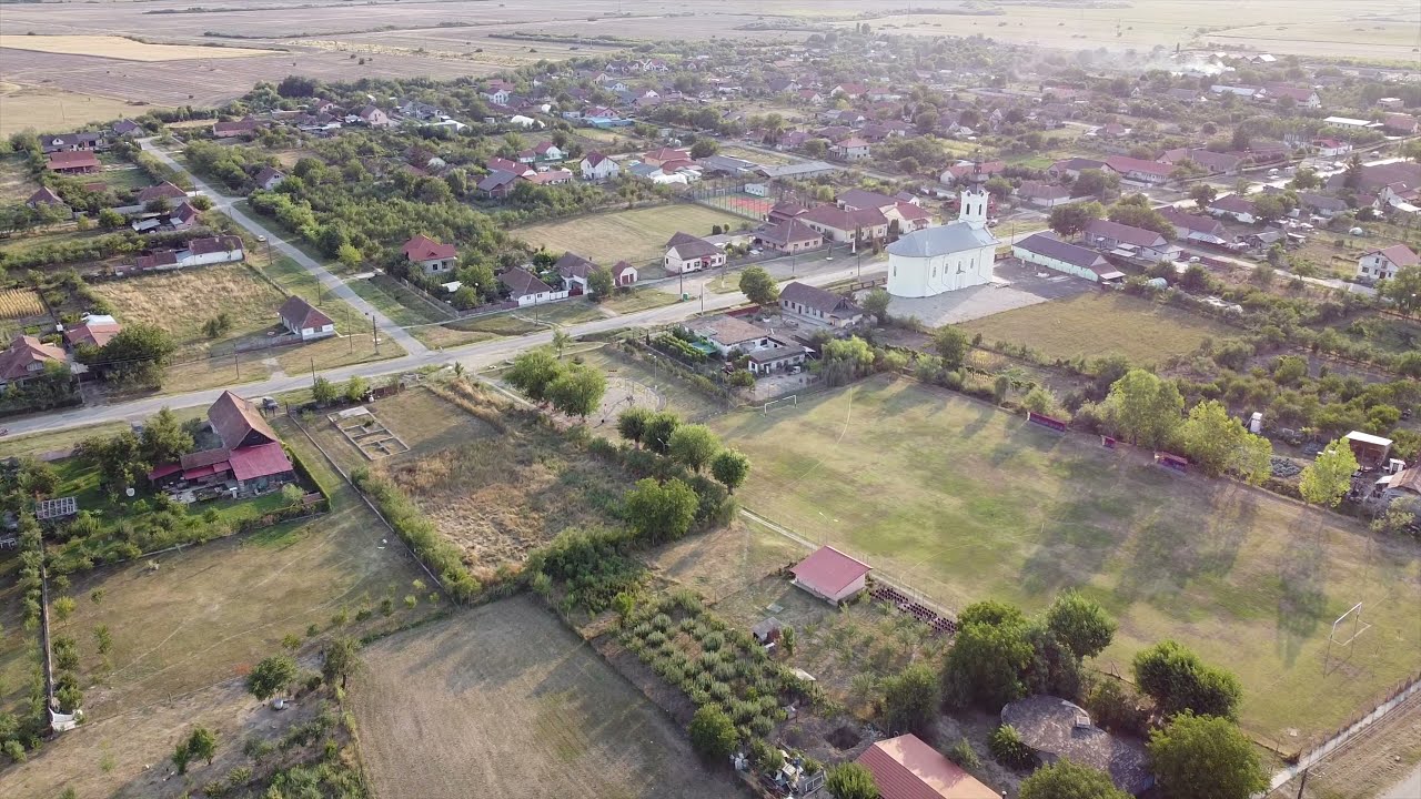 Cerneteaz, Timiș, aerial view 4k