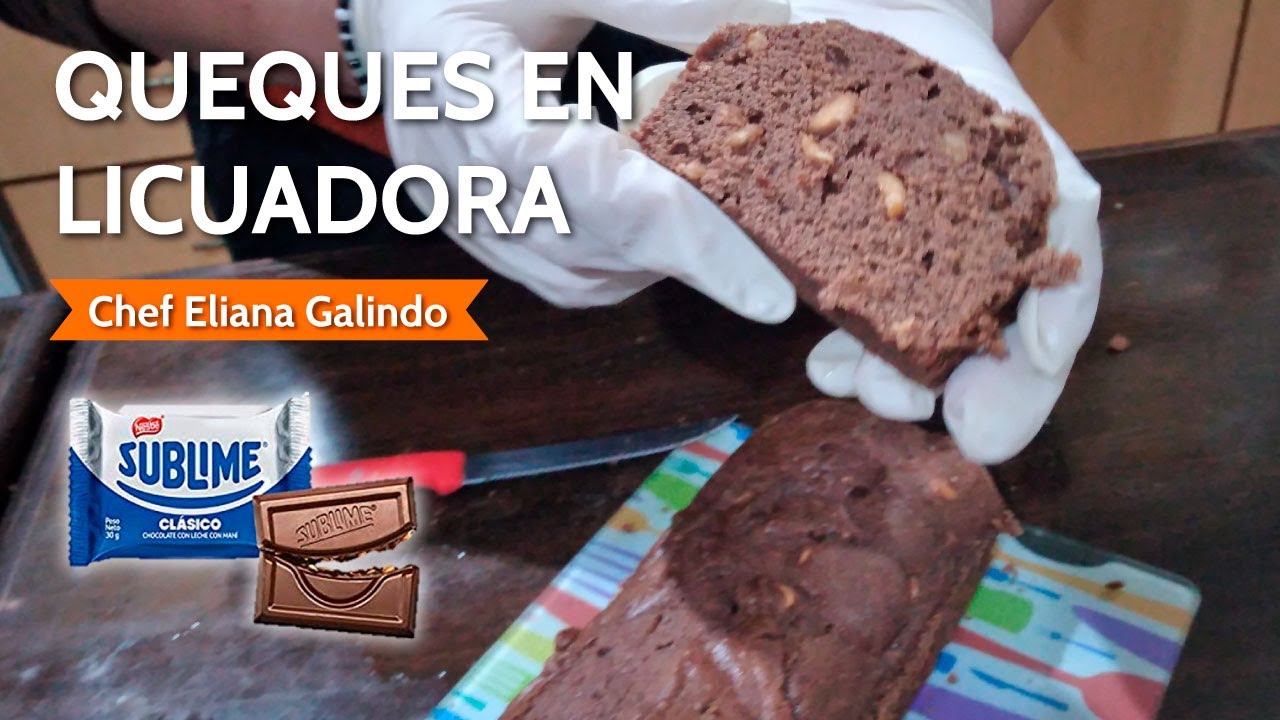 Queque de Chocolate con Maní 🍫 tipo SUBLIME en LICUADORA | Fácil y Saludables
