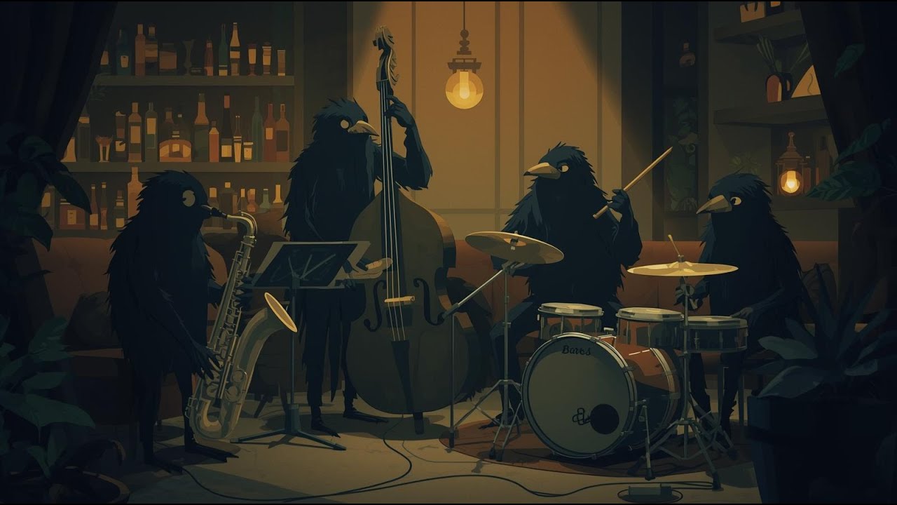 Midnight Ravens Quartet 🕯️ Late Night Dark Jazz Ambience