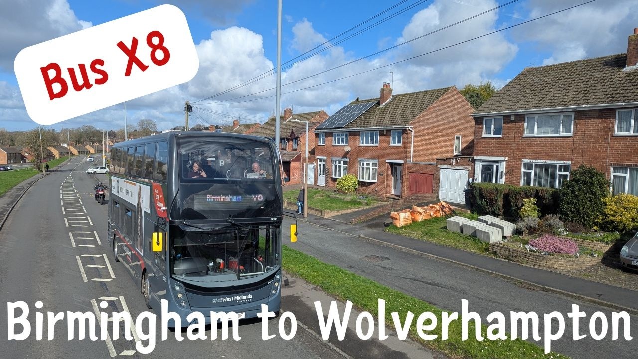 Spring in West Midlands | Bus X8 Birmingham to Wolverhampton | March 2026