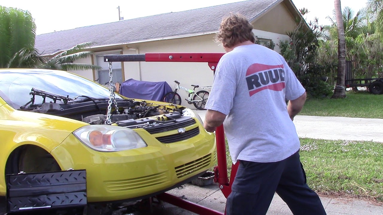How to Remove a 2007 Cobalt 2.2 motor with an automatic transmission.