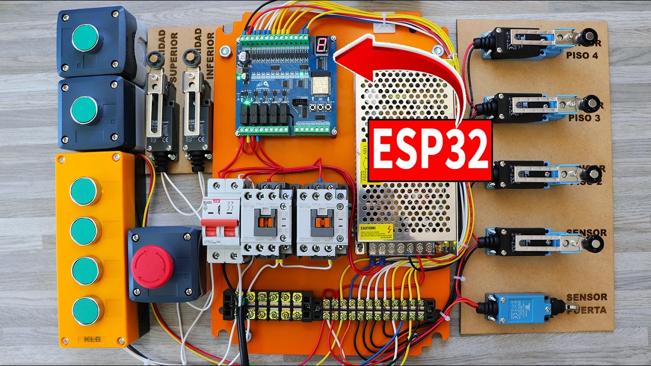 Así SE HACE TABLERO para ASCENSORES DE CARGA Y DOMICILIARIOS con ESP32 || FACIL DIY, ARDUINO
