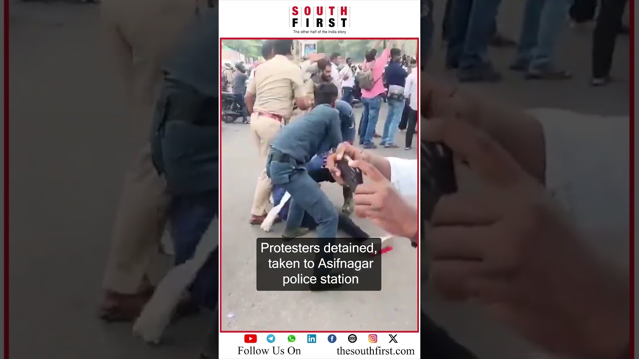 Students dragged, injured during solidarity protest in Hyderabad