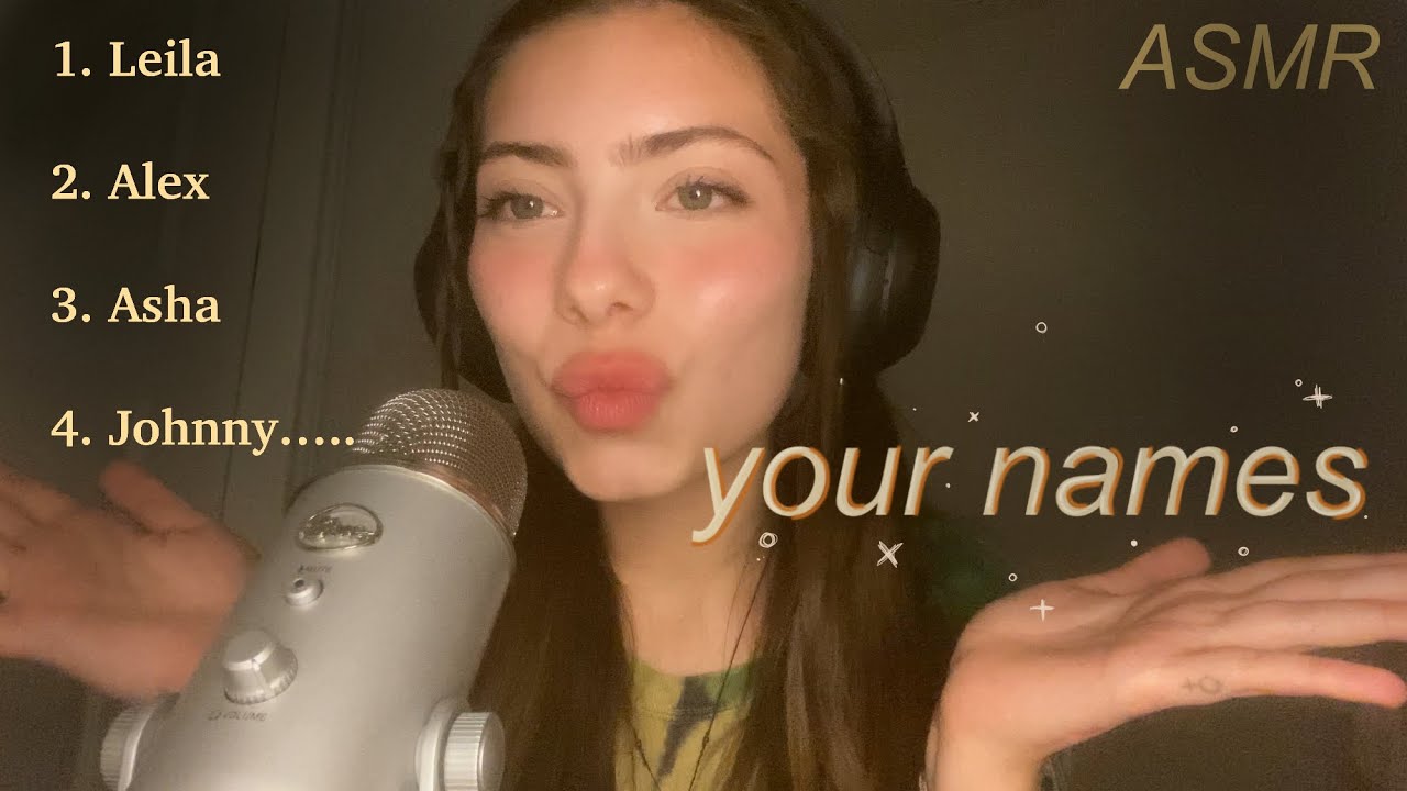 asmr | whispering your names + mic gripping