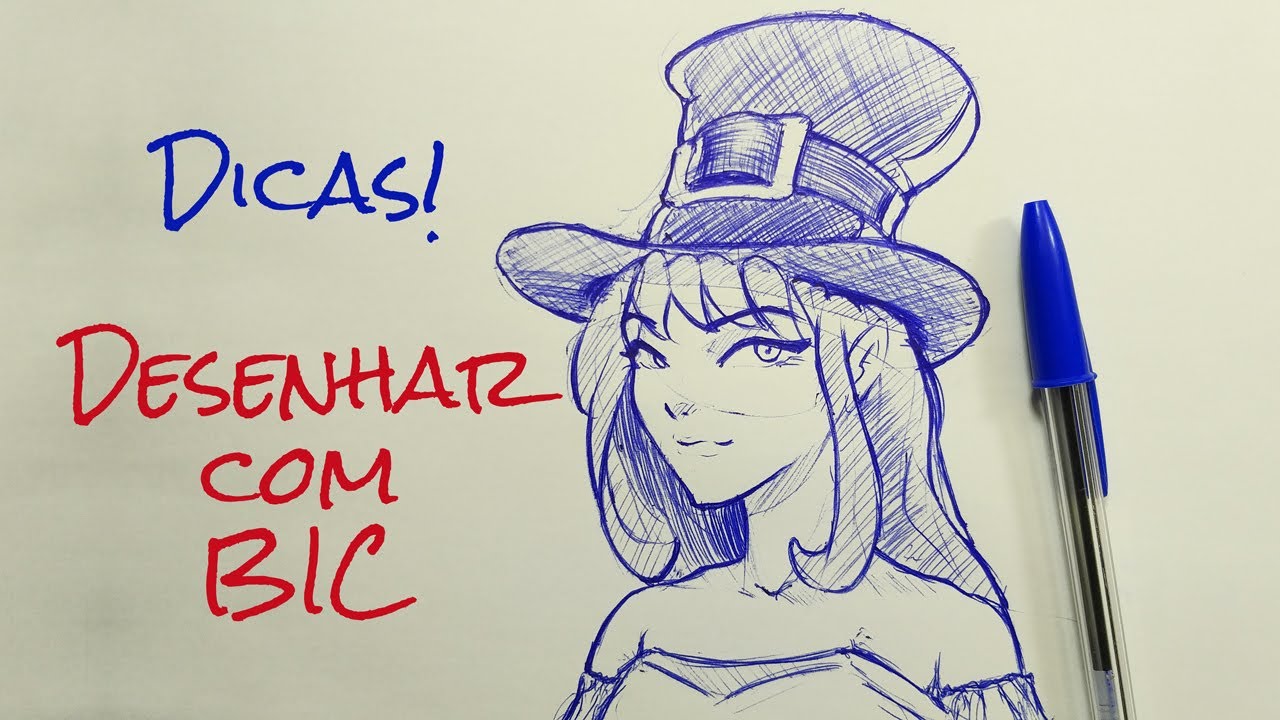 Desenho de caneta BIC Mangá - Dicas para desenhar