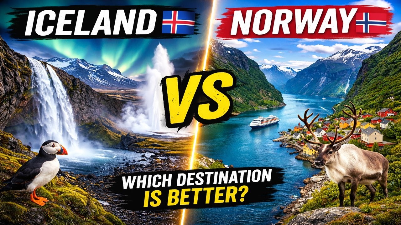 Iceland vs Norway 🇮🇸🇳🇴 Ultimate Travel Showdown | Top Nordic Destination | The World Traveler