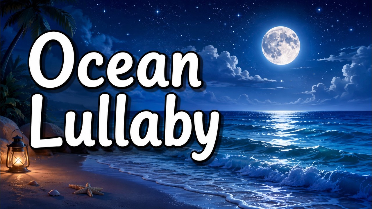 Ocean Lullaby for Babies 🌊💤 | Sleeping Baby on Floral Bed | Calm Waves Bedtime Music | BujjiTube