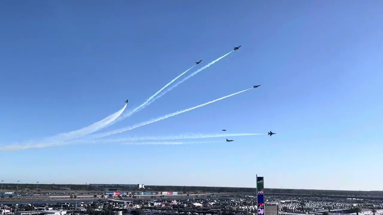 2024 NASCAR Daytona 500 Military Flyover | U.S. Air Force Thunderbirds