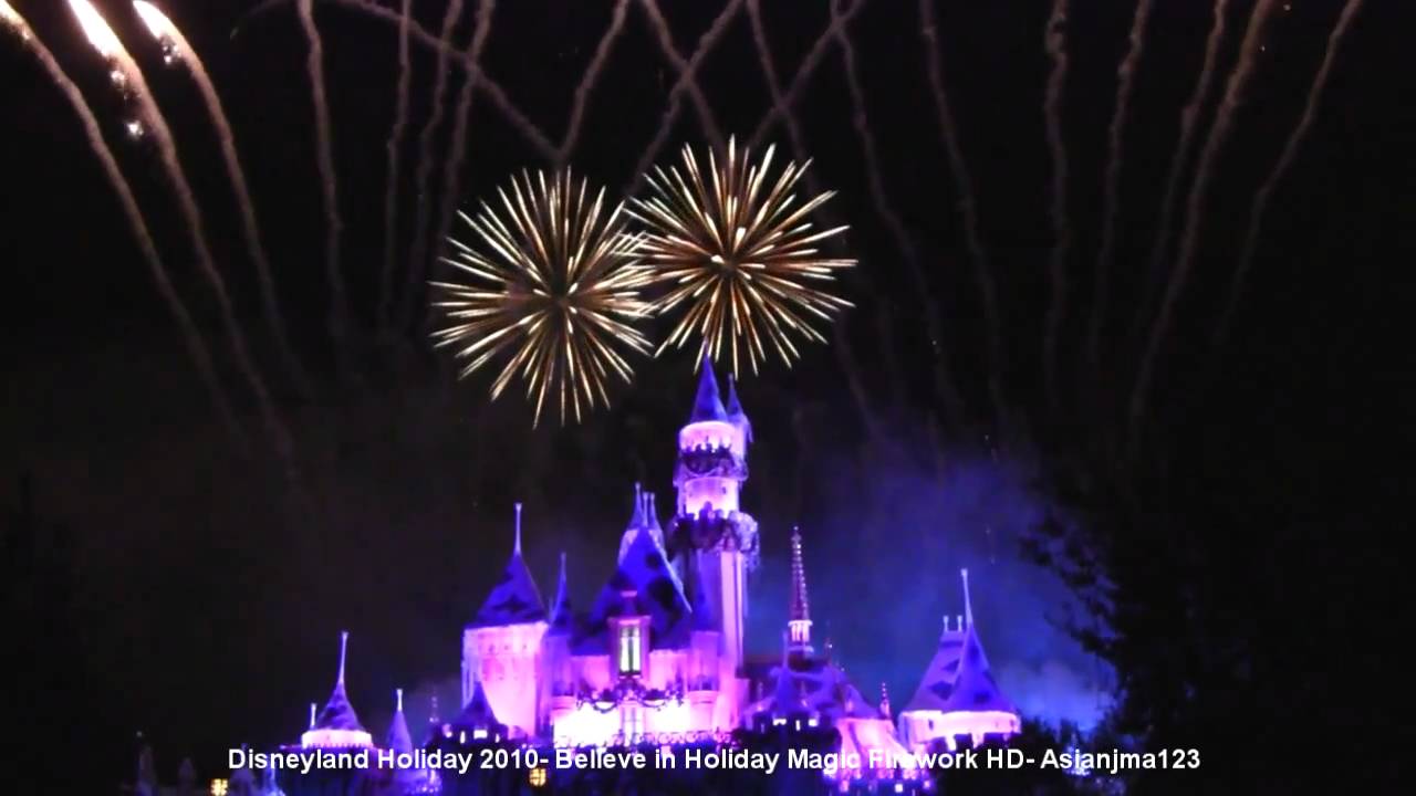 Disneyland - "Believe in Holiday Magic" Fireworks 2010 in HD