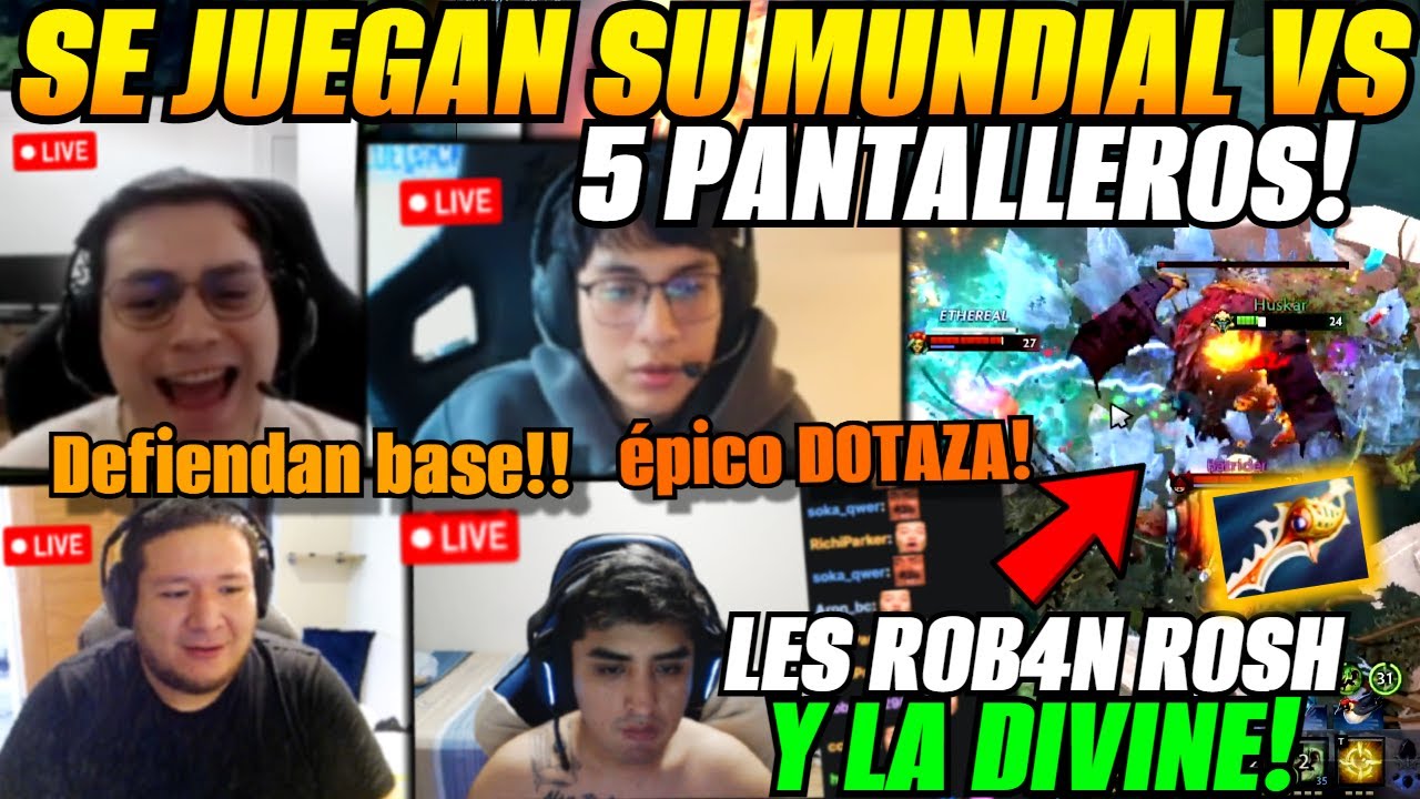 😲épico dotaza vs 5 pantalleros! Matthew, Kingteka, Pakazs y Sacred se juegan su MUNDIAL DE 1 HORA😲