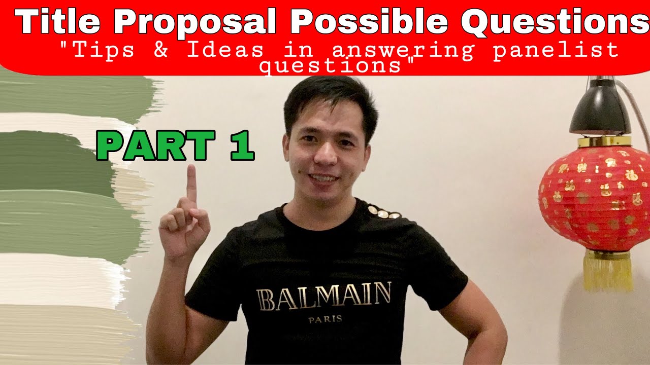 TITLE DEFENSE COMMON QUESTIONS AND POSSIBLE ANSWERS | PREPARING TITLE DEFENSE PART 1
