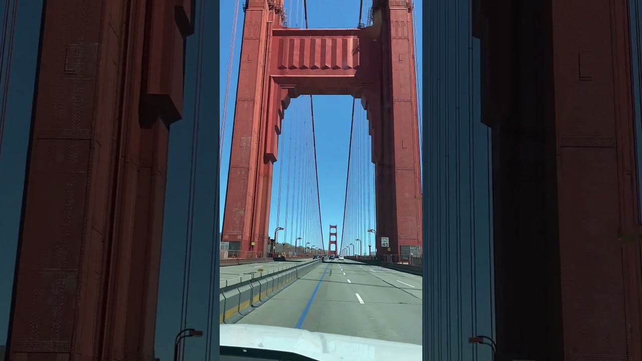One Minute Tours: San Francisco, California. Drive across the Golden Gate Bridge