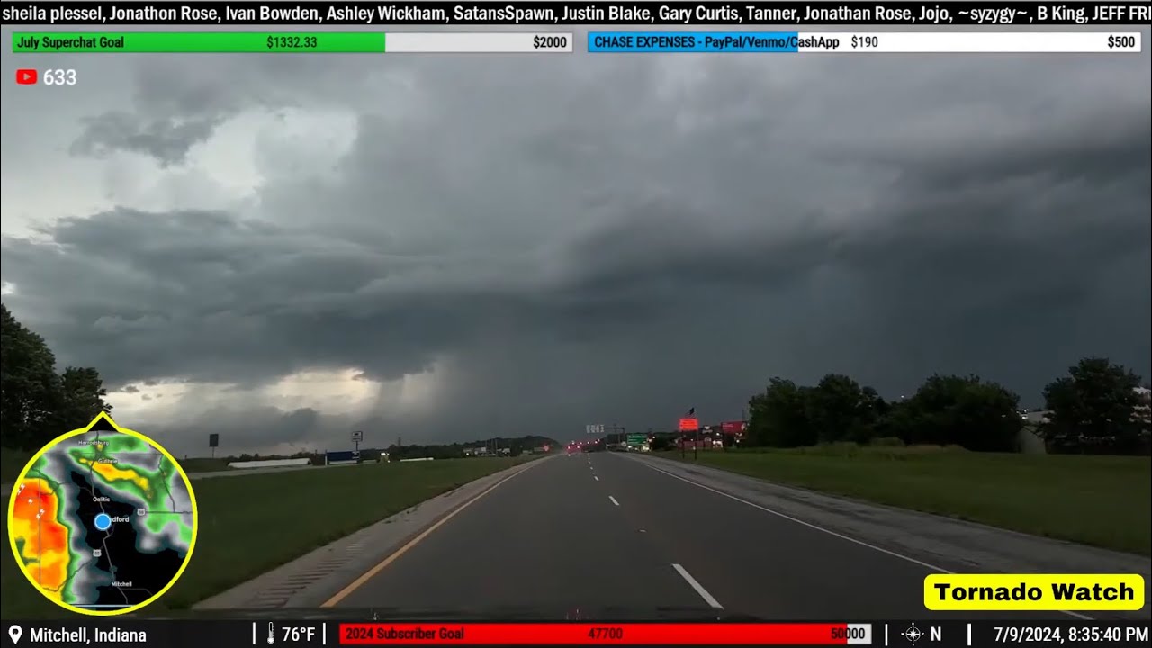 Going Too Far East + Stream Raid (7/9/24) - (Live Storm Chase Archive)