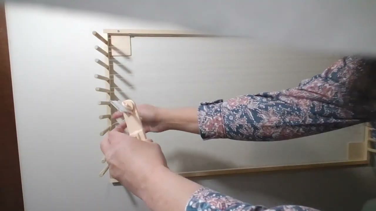 Measuring Warp Thread on a Warp Measuring Board Feb  2026