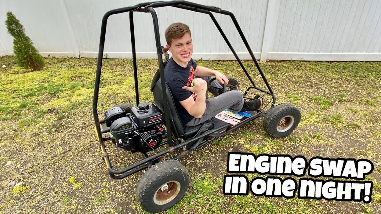 The FREE Go Kart Gets a NEW Engine!