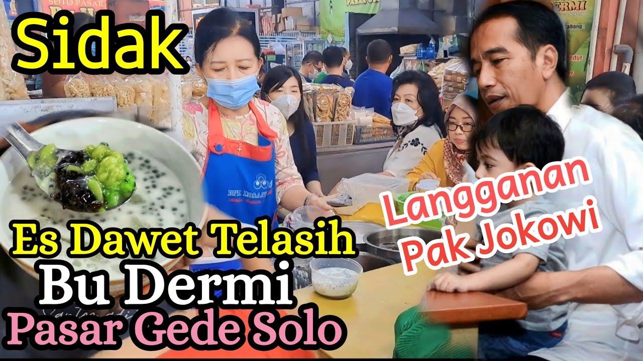 Dawet Telasih Viral dan Legendaris di pasar Gede solo || Langganan pak jokowi