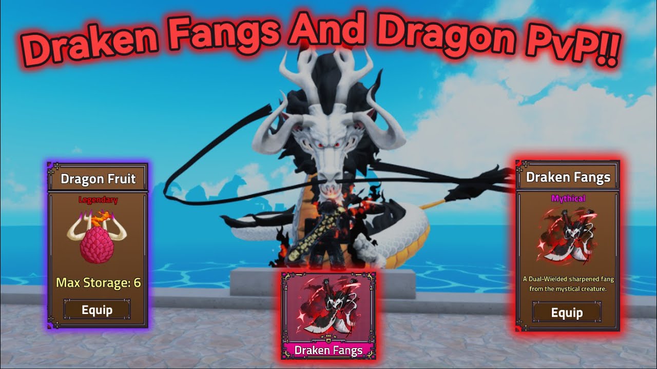 Draken Fangs X Dragon | OP Combo?? | King Legacy PvP 7.1! |
