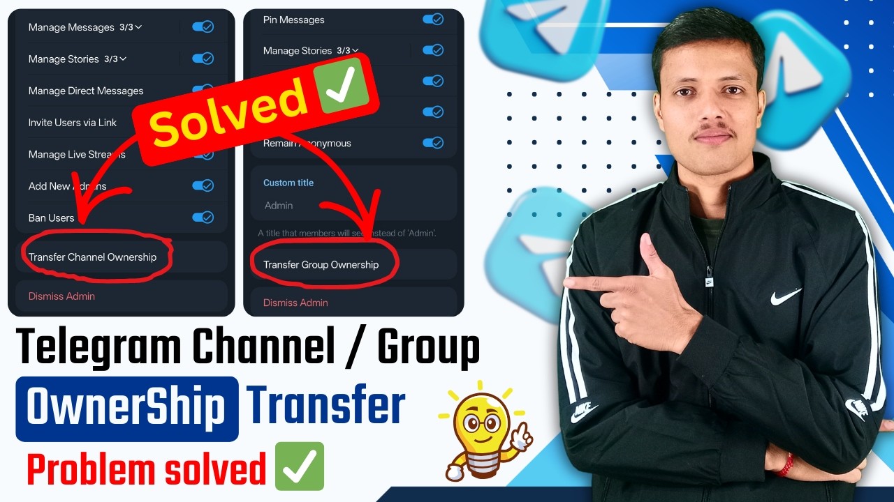 How to Fix Telegram Group/Channel Transfer Ownership Problem