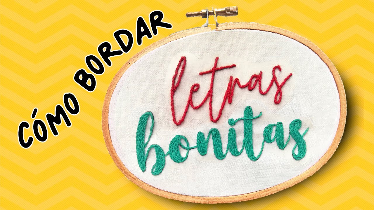 🧵Cómo BORDAR LETRAS Cursivas ✍️ Paso a Paso | Bordado a Mano para PRINCIPIANTES  #06