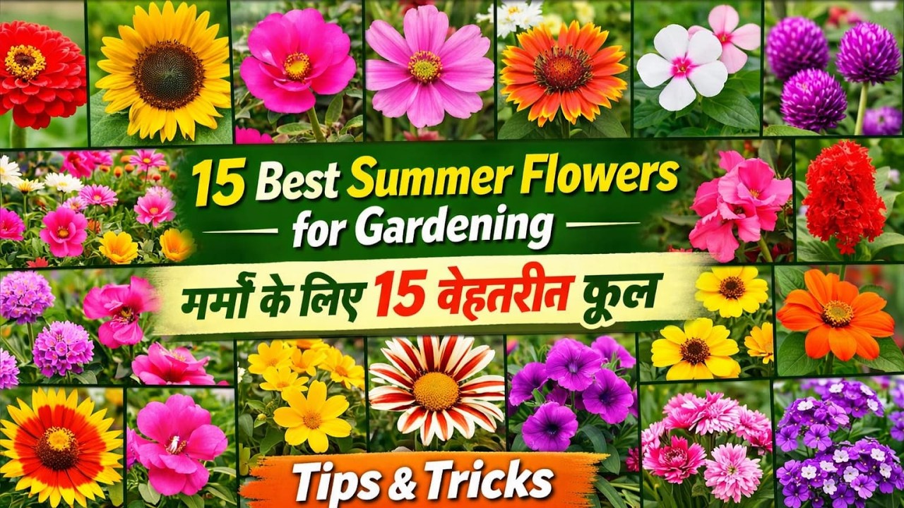 गर्मियों के 15 बेहतरीन फूलों वाले पौधे | Easy Flower Plants with Tips & Tricks | summer flowers|