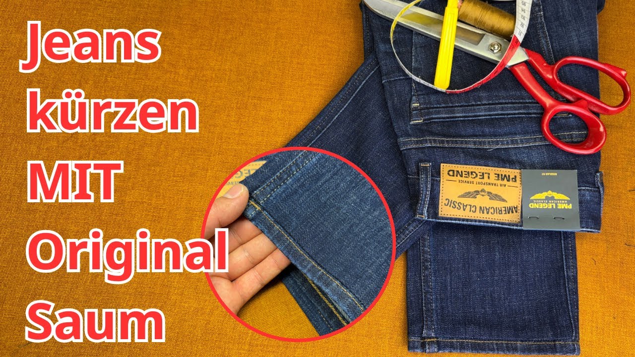 JEANS kürzen OHNE die originale Naht zu zerstören! (Original-Saum)