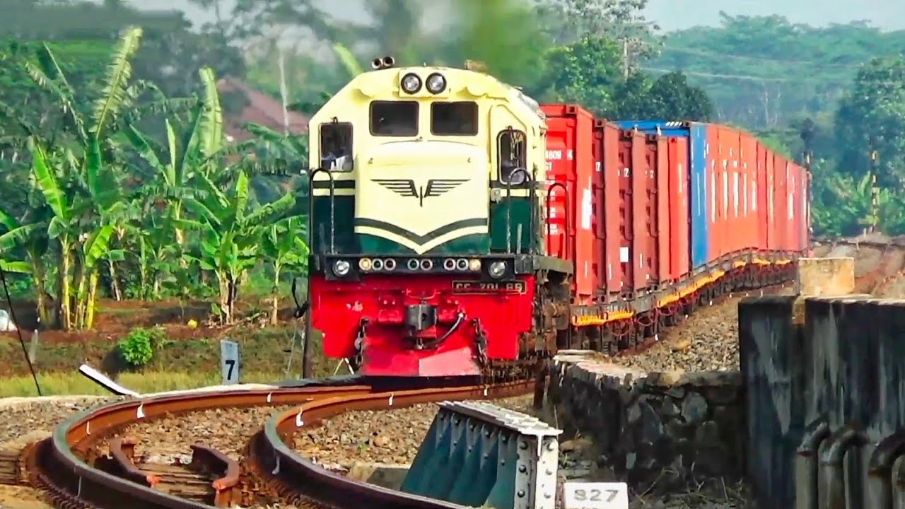 LOKOMOTIF CC201 TENAGA SUPER‼️TOP Kompilasi Lokomotif CC201 Menarik Rangkaian Kereta Barang