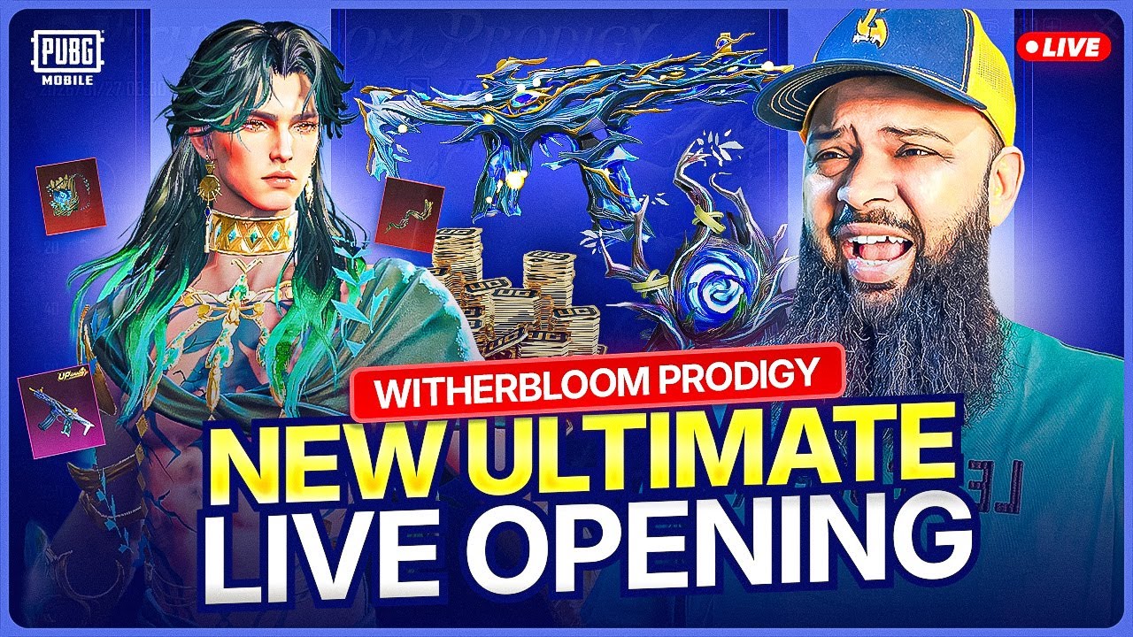 LIVE VERTICAL 🔥 Ultimate Gilt Witherbloom Prodigy & Honey Badger Gun Lucky Spin 🔫 PUBG Mobile