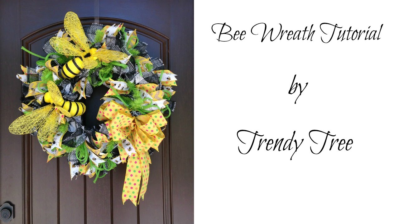 Bee Wreath Tutorial by Trendy Tree