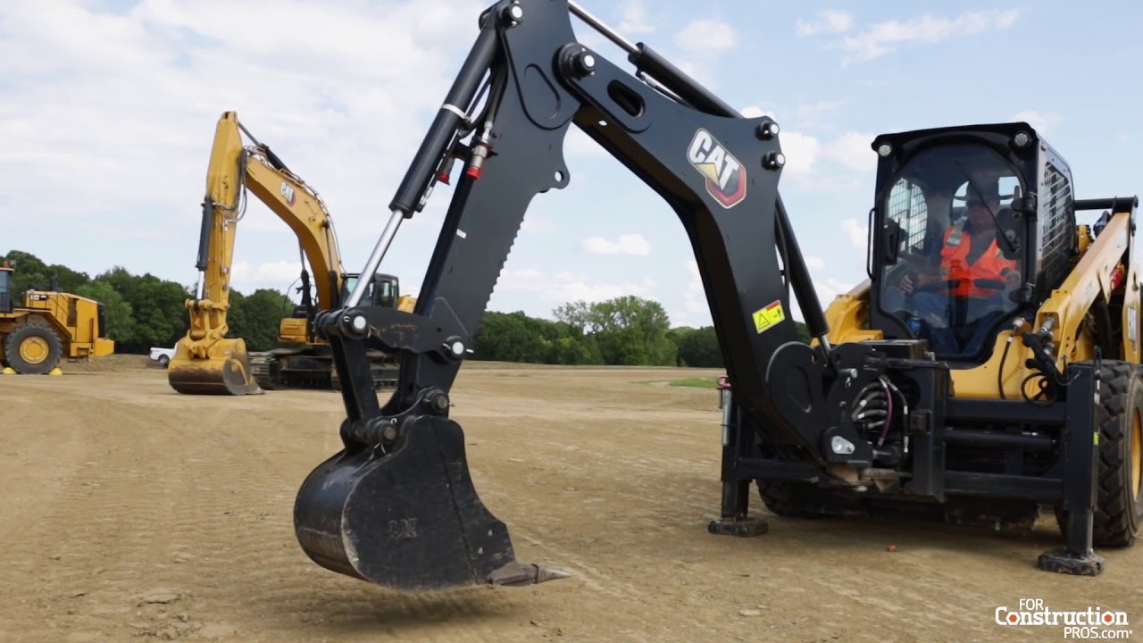 Caterpillar's Smart Backhoe Attachment Gives Skid Steers a Full-Featured 8-ft Dig Depth.