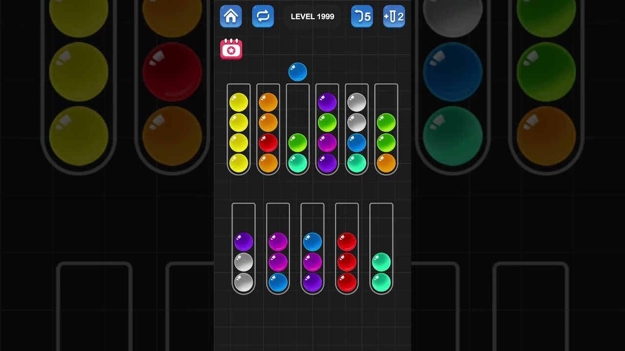 Ball Sort Puzzle by Guru Game: Levels 1996, 1997, 1998, 1999, 2000