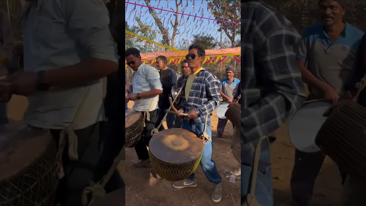 Mage porob traditional beat🥁🎵//Kokcho jharkhand//Ho Tribe//New ho munda video 2025/shorts#shortvideo