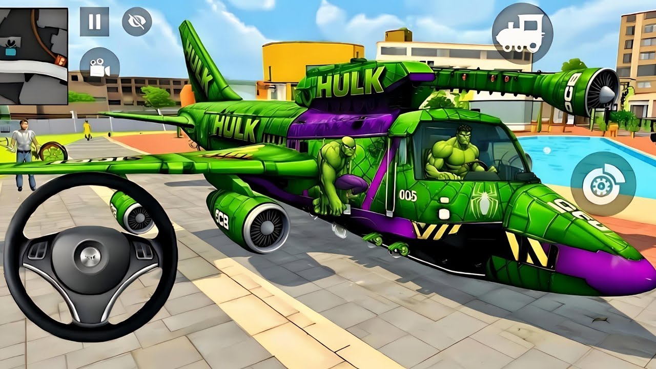 🕷️Hulk Wala Super Fighter Jet & Spiderman 3D Game🤩Indian Thift Auto Simulator🤑Purchase Lot's of Goku