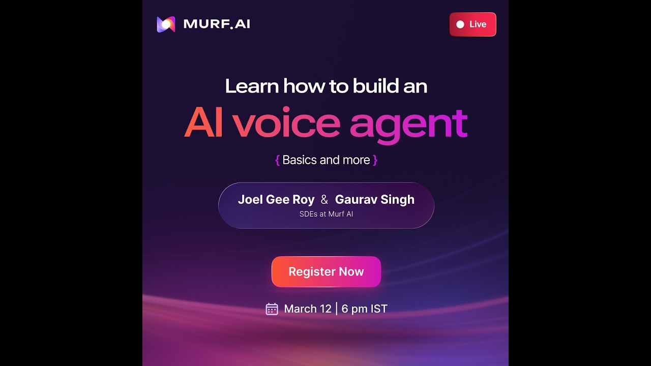 Murf X NxtWave Live Webinar | Build an AI Voice Agent