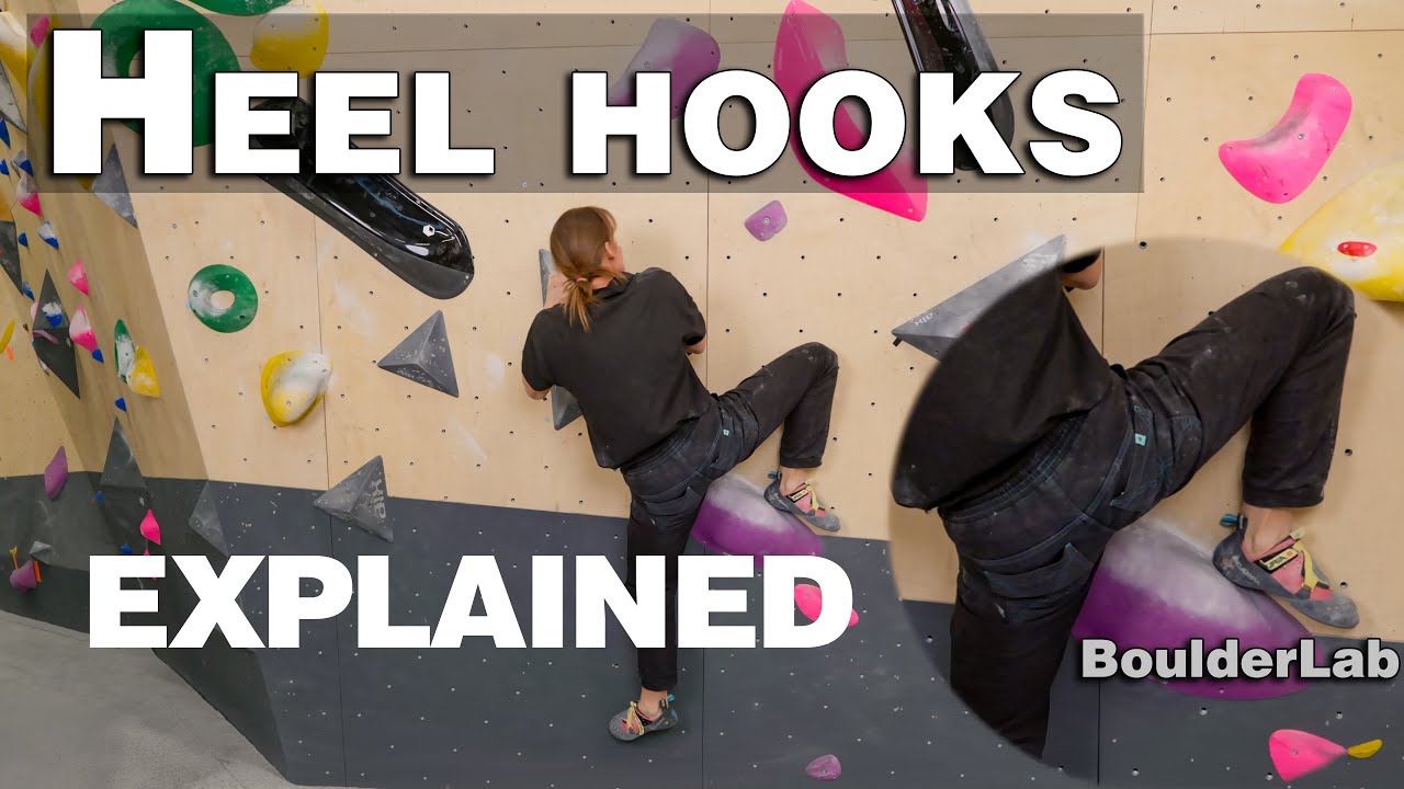 Learn how to heel hook when climbing at the bouldering gym with Boulder Lab