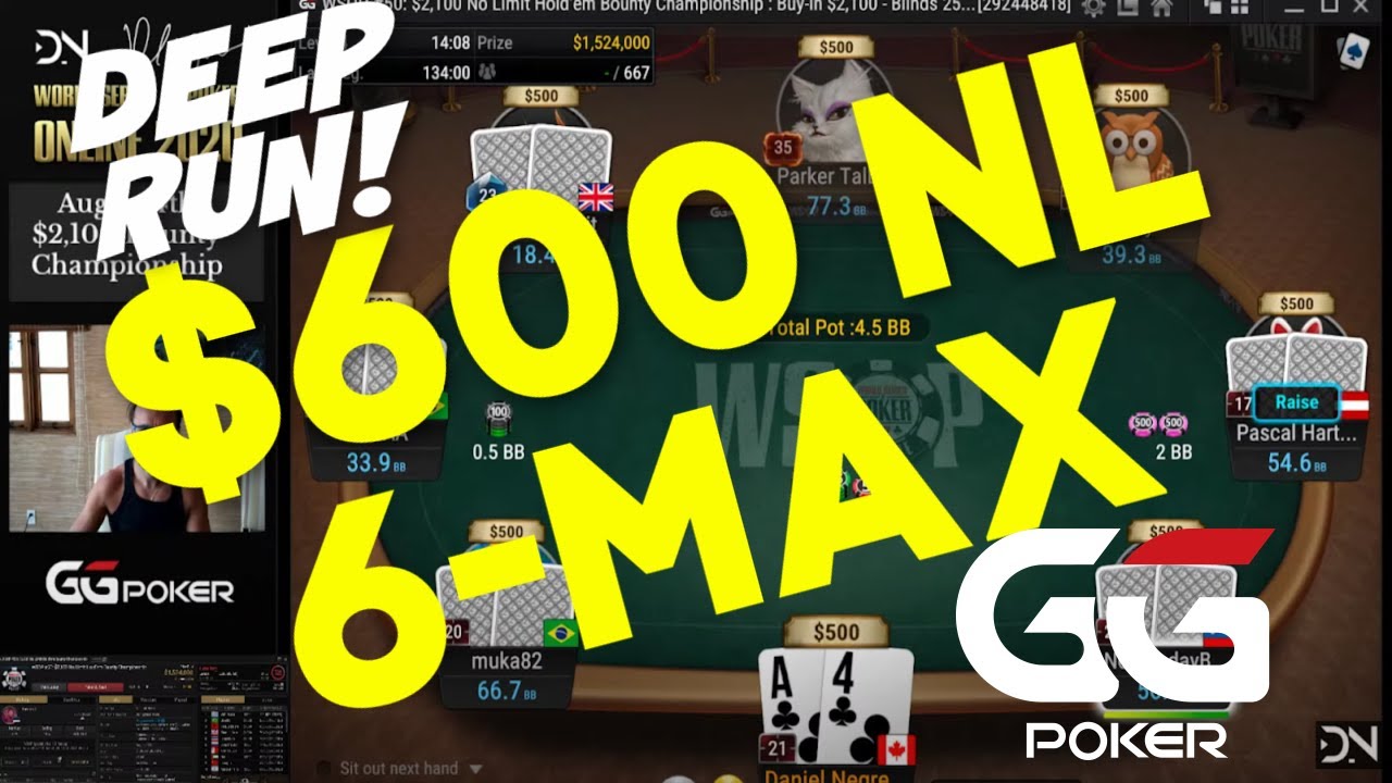2020 WSOP Online $600 No Limit 6-Max
